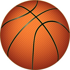 Fototapeta premium Vector basketball Icon. Realistic illustration of Basketball ball for web, logo, icon, app, UI. Isolated on white.