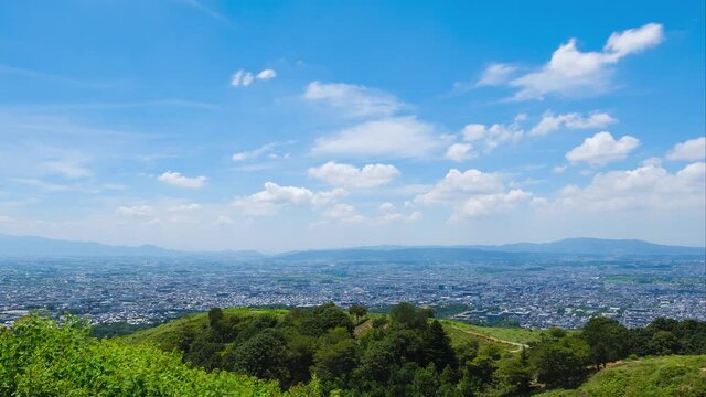 若草山からの眺望　奈良　タイムラプス　ズームイン　グレーディング　インターバル撮影
