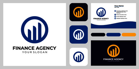 Finance Agency logo design. logos can be used for Finance, Trading, Bank,  and business card Premium Vector
