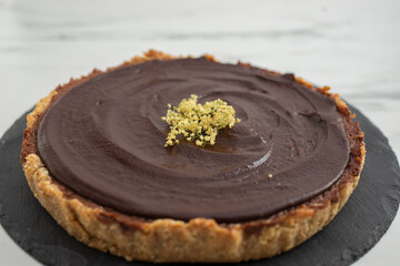 sweet home made chocolate elderflower cake