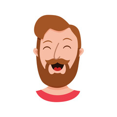 Male emoji cartoon character.