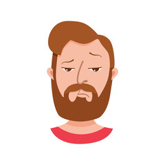 Male emoji cartoon character.