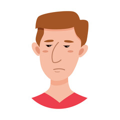 Male emoji cartoon character.