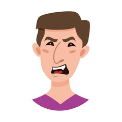 Fototapeta premium Male emoji cartoon character.