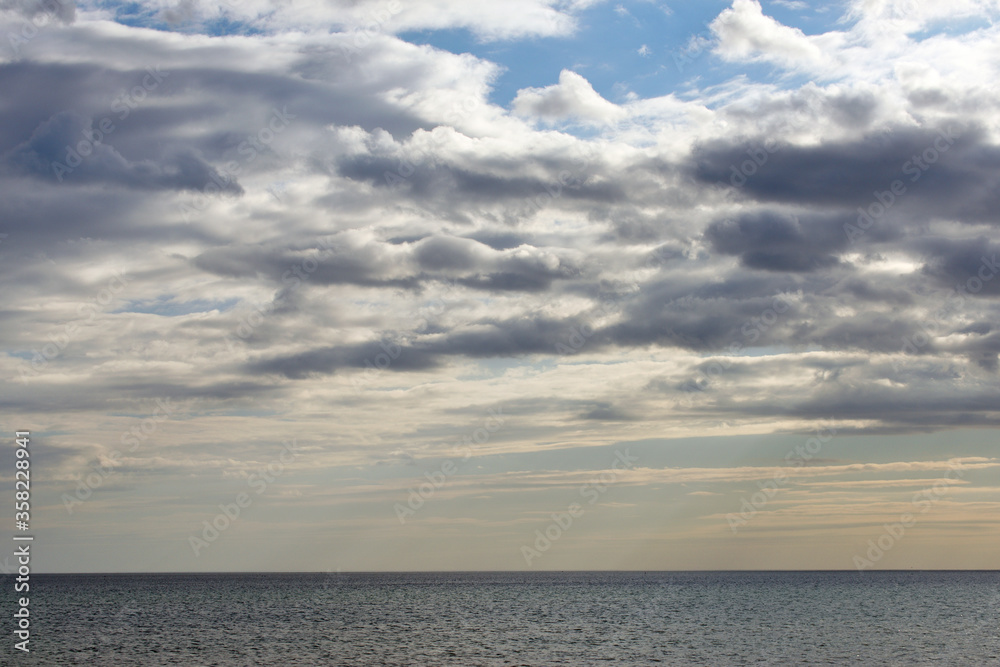 Wall mural Stormy Sea and Sky. Thundery Clouds