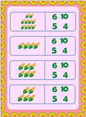 Preschool and toddler math with corn design