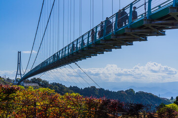 Obraz premium 静岡県三島市の大吊り橋