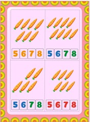 Preschool and toddler math with carrot design