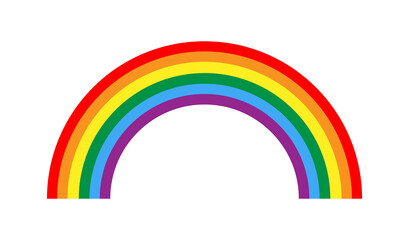 Rainbow logo vector icon, vector colorful rainbow symbol 