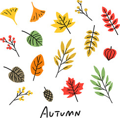 Autumn dead leaves illustration/vector material or pattern material
秋の枯葉イラスト・ベクター素材またはパターン素材