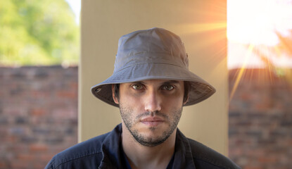 young man with hat