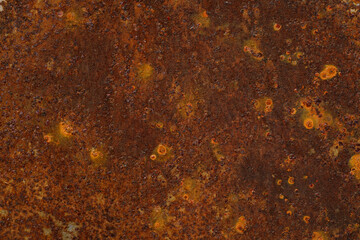 Close-up of rust on zinc