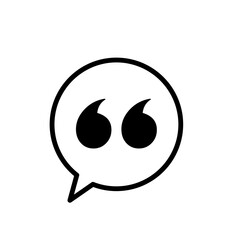 quote mark icon vector design template