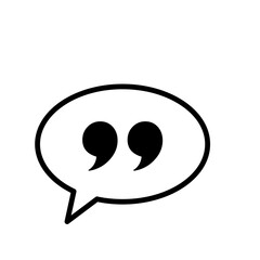 quote mark icon vector design template