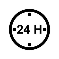 24 hour icon vector design template