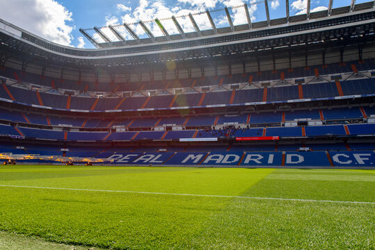 MADRID - APRIL 14, 2018: Santiago Bernabeu stadium, the home arean of the football club Real Madrid