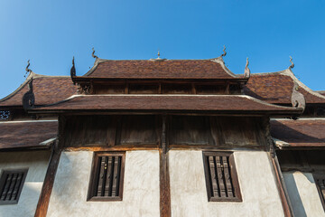 Ancient temple Wat Ton Kwaen or Wat Intharawat at Chiang Mai, Thailand the Lanna traditional arts complete are worshiped according traditions culture Buddhism. Pray for success