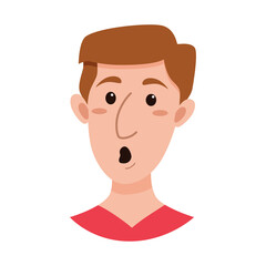 Male emoji cartoon character.