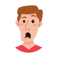 Male emoji cartoon character.