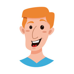 Male emoji cartoon character.