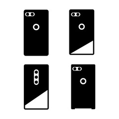 Smartphone, tablet case icons set with vector illustration. Uses for web and print