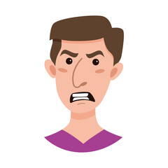 Male emoji cartoon character.