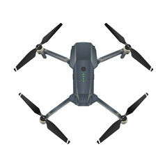 Quadcopter 3d  illustration,  drone isolated on white