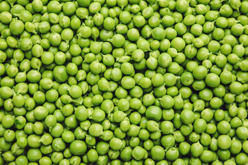 Tasty fresh peas as background