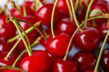 Ripe sweet cherry, closeup view
