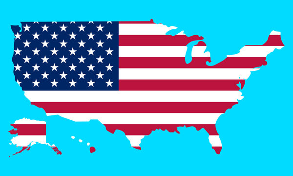 Happy 4th of July USA Independence Day greeting card with american national flag. Vector illustration. EPS10.
