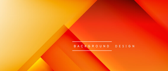 Square shapes composition, fluid gradient geometric abstract background. 3D shadow effects, modern design template