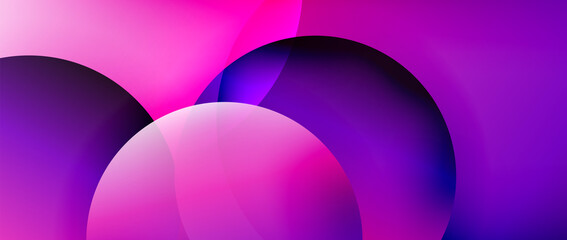 Obraz premium Circle modern geometric abstract background with liquid gradients
