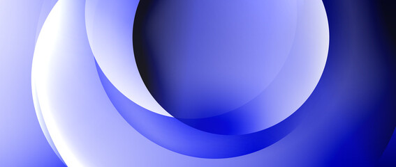 Circle modern geometric abstract background with liquid gradients
