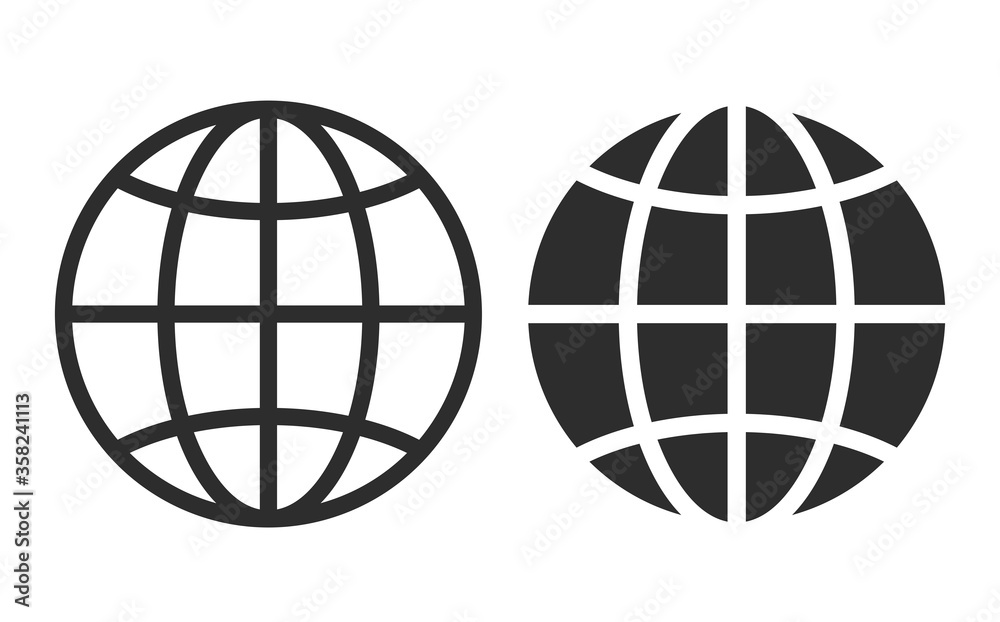 Canvas Prints globe vector icon