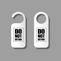 Realistic vector do not disturb, bother. Used in hotels and motels. Vector on isolated background. Eps 10.