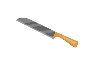 Vector knive for butcher shop. Kitchen knive Utensil for cooking.