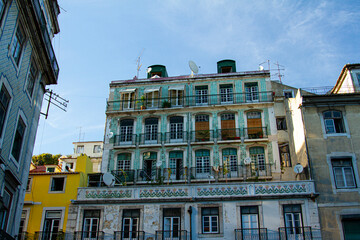 old apartment building in Lisbon/Portugal
