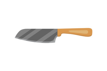 Vector knive for butcher shop. Kitchen knive Utensil for cooking.