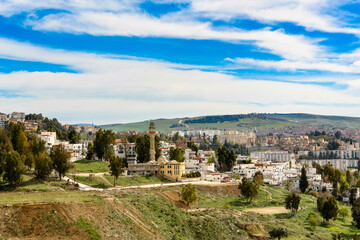 Obraz na płótnie Canvas Nature and panoramic view of the Old town of Constantine, the capital of Constantina Province, north-eastern Algeria