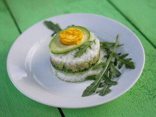 rice and avocado