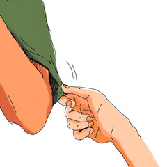 two hands holding hands