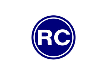 Initial Monogram Letter R C Logo Design Vector Template. R C Letter Logo Design