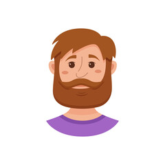 Beard men facial expression