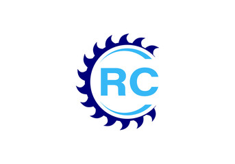 Initial Monogram Letter R C Logo Design Vector Template. R C Letter Logo Design