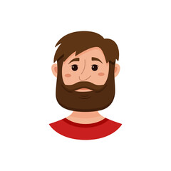 Beard men facial expression