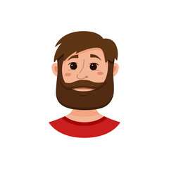 Beard men facial expression