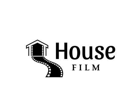 House film production studio logo symbol design illustration