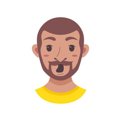 American African men facial expression