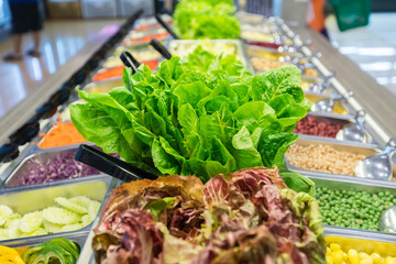 Picture of salad bar in supermarket