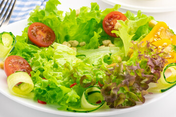 A fresh vegetable salad.